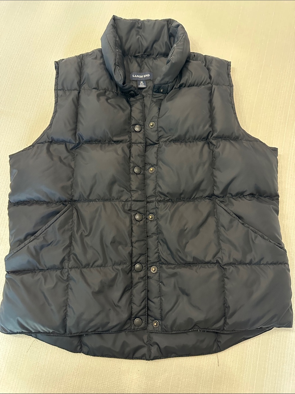 Lands' End Women’s Black Quilted Puffer Vest